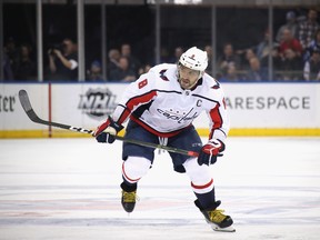 Alex Ovechkin’s pursuit of a record-tying ninth 50-goal season could be wiped out.  Getty Images