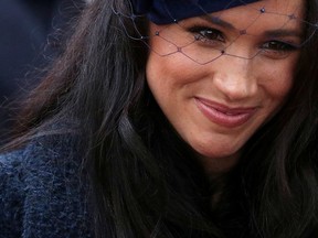 Meghan, Duchess of Sussex, is seen during a visit to the Field of Remembrance at Westminster Abbey in London, Britain, Nov. 7, 2019.