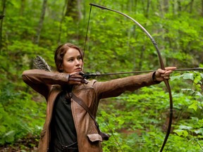 Jennifer Lawrence stars as 'Katniss Everdeen' in The Hunger Games.