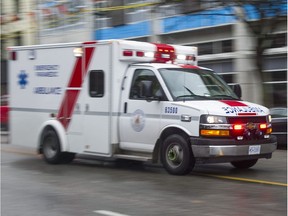 A B.C. ambulance.