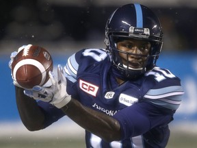 Armanti Edwards, formerly of the Toronto Argonauts, is back in the CFL, with Edmonton, after the demise of the XFL.