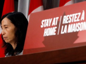 Canada's Chief Public Health Officer Dr. Theresa Tam attends a news conference, as efforts continue to help slow the spread of coronavirus disease (COVID-19), in Ottawa on Thursday, April 9, 2020.