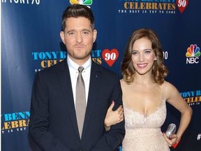 Singer Michael Buble and his wife Luisana Lopilato.