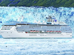 In this undated photo, the Coral Princess sales near Alaska. (Princess Cruises/Postmedia News)