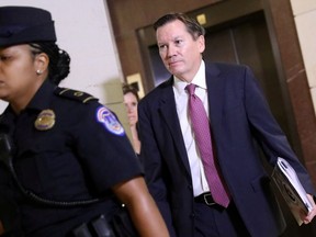 Intelligence Community Inspector General Michael Atkinson arrives to testify at a House Intelligence Committee closed-door hearing on a whistleblower complaint about President Donald Trump's dealings with Ukraine, on Capitol Hill in Washington, U.S., October 4, 2019.