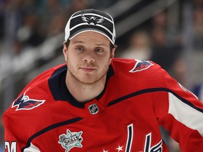 Washington Capitals stars defenceman John Carlson is among those players who think the only fair way to cement playoff spots would be to finish the regular season, if possible. (Ezra Shaw/Getty Images)