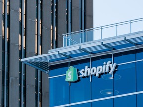 Shopify headquarters on Elgin Street in Ottawa is pictured in this Dec. 20, 2019 file photo.