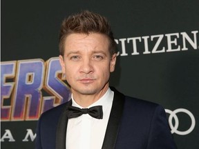 Jeremy Renner attends the Los Angeles World Premiere of Marvel Studios' "Avengers: Endgame" at the Los Angeles Convention Center on April 23, 2019 in Los Angeles, California.