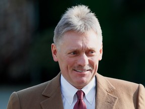 Kremlin spokesman Dmitry Peskov arrives for a meeting of Russian President Vladimir Putin and his Serbian counterpart Aleksandar Vucic in Sochi, Russia Dec. 4, 2019.