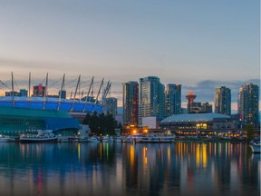 Vancouver sunset over False Creek.