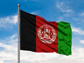 The flag of Afghanistan is seen in a file photo.