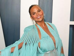 Chrissy Teigen attends the 2020 Vanity Fair Oscar Party following the 92nd annual Oscars at The Wallis Annenberg Center for the Performing Arts in Beverly Hills on February 9, 2020.