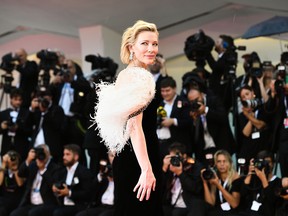 Cate Blanchett arrives for the premiere of the film "A Star is Born" presented out of competition on Aug. 31, 2018, during the 75th Venice Film Festival at Venice Lido.