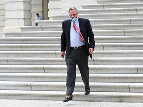 Sen. Richard Burr (R-NC) leaves the U.S. Capitol after voting in Washington, D.C., May 14, 2020. /
