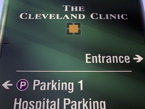 A sign directing visitors to the emergency room stands outside The Cleveland Clinic on Dec. 19, 2006, in Cleveland, Ohio.