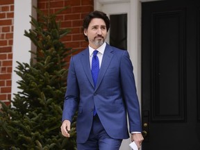 Prime Minister Justin Trudeau holds a press conference at Rideau Cottage during the COVID-19 pandemic in Ottawa on Thursday, May 7, 2020.