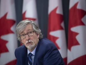 Privacy Commissioner Daniel Therrien speaks during a news conference in Ottawa, Tuesday, December 10, 2019.