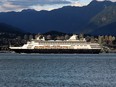 A cruise ship is seen leaving Vancouver in this file photo.
