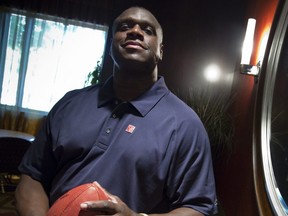 Former Washington Redskins and Ottawa Rough Riders defensive end Dexter Manley is photographed in his home in the Washington suburb of Bethesda, Maryland, July 18, 2010.