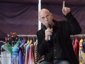 Cirque du Soleil founder Guy Laliberte speaks at a news conference in Montreal Monday, April 20, 2015.