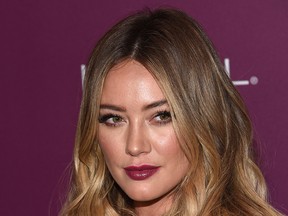Hillary Duff attends the Entertainment Weekly 2017 pre-Emmy party at the Sunset Tower hotel in West Hollywood, on Sept. 15, 2017.