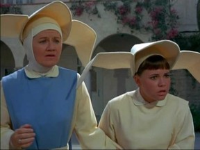 Marge Redmond, left, and Sally Field star in "The Flying Nun."