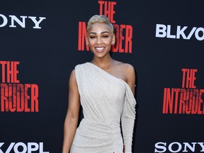 US actress Meagan Good attends the premiere of "The Intruder" at the Hollywood Arclight on May 1, 2019 in Hollywood.