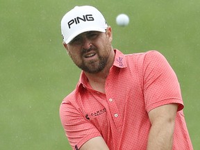 Brady Schnell of the United States plays a shot on the second hole during the second round of the Travelers Championship at TPC River Highlands on June 21, 2019 in Cromwell, Conn.