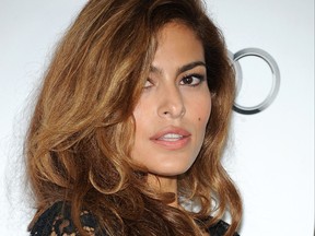 Eva Mendes arrives at the premiere of CBS Films' Salmon Fishing in the Yemen, in Los Angeles, Calif., on March 5, 2012.