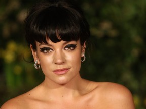 Lily Allen attends an official dinner party after the EE British Academy Film Awards at The Grosvenor House Hotel on February 16, 2014 in London, England.