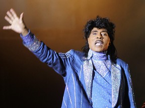 U.S. rock legend Little Richard performs on the stage of the Terre Neuvas festival, July 8, 2006 in Bobital, western France.