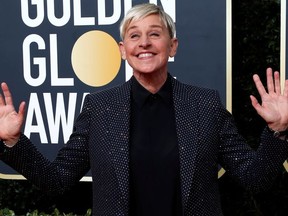 Ellen DeGeneres arrives at the 77th Golden Globe Awards.