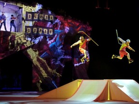Artists perform during Cirque du Soleil's Crystal show in Riga, Latvia January 15, 2020.