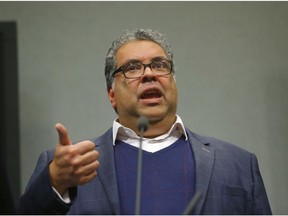 Calgary Mayor Naheed Nenshi gives updates at the Emergency Operations Centre in Calgary on Thursday, March 19, 2020.