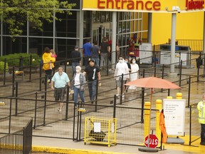 Customers at the Leslie St. and Sheppard Ave. IKEA in North York enter the store on Friday, May 29, 2020.