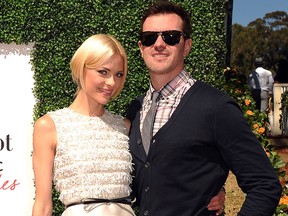 In this Oct. 9, 2011, file photo, Jaime King (R) and Producer/Director Kyle Newman arrive at the Veuve Clicquot Polo Classic Los Angeles at Will Rogers State Historic Park in Los Angeles.