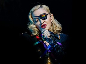 Madonna performs at the Pride Island concert during New York City Pride, June 30, 2019.