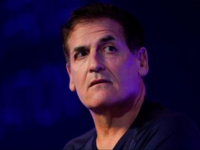 Mark Cuban, entrepreneur and owner of the Dallas Mavericks, speaks at the WSJTECH live conference in Laguna Beach, California, October 21, 2019.
