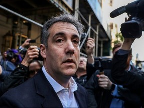 Michael Cohen, Donald Trump's former lawyer, leaves his apartment to report to prison in Manhattan on May 6, 2019.