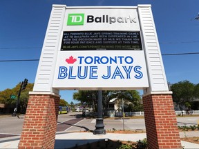 A general view of TD Ballpark where the spring training game between the  Tampa Bay Rays and Toronto Blue Jays has been cancelled.