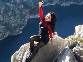 Olesia Suspitsina died in Turkey after falling off a cliff while posing for a picture.