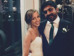 Austrian Princess Maria Petrovna Galitzine is pictured with her husband Rishi Singh in a photo posted on Facebook.