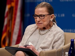 U.S. Supreme Court Justice Ruth Bader Ginsburg participates in a discussion hosted by the Georgetown University Law Center in Washington, D.C., on Sept. 12, 2019.