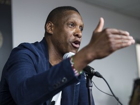 Raptors President Masai Ujiri at year end press conference in Toronto, Ont. on Tuesday June 25, 2019.
