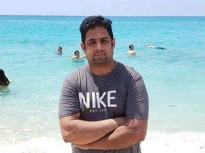 A Lower Mainland man died on Father's Day after diving in to save daughter who had slipped into a Kelowna waterfall. Kashif Sheikh, 46, has been identified as the father who died at Mill Creek Regional Park near Kelowna, B.C. He is pictured here in a Facebook photo.