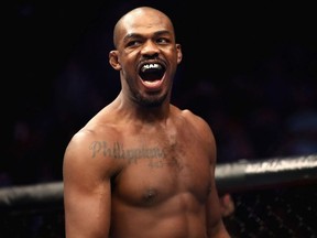 Jon Jones looks on during a Light Heavyweight titlebout  against Alexander Gustafsson of Sweden during the UFC 232 event inside The Forum on Dec. 29, 2018, in Inglewood, Calif.