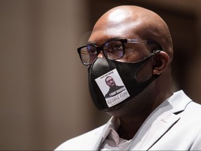 Philonise Floyd, brother of George Floyd looks on during the opening statements at a House Judiciary Committee hearing on "Policing Practices and Law Enforcement Accountability" on Capitol Hill in Washington, DC, June 10, 2020.