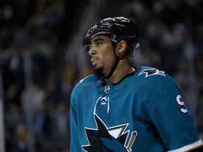 Evander Kane of the San Jose Sharks (pictured) and retired forward Akim Aliu will serve as co-chairs of a new Hockey Diversity Alliance aimed at making hockey a more inclusive sport.

In a statement released Monday, a group of seven past and present players of color said the group's mission is "to eradicate racism and intolerance in hockey."

Along with Kane and Aliu, the HDA's executive committee includes Detroit Red Wings defenseman Trevor Daley, Minnesota Wild defenseman Matt Dumba, Buffalo Sabres forward Wayne Simmonds, Philadelphia Flyers forward Chris Stewart and retired forward Joel Ward.