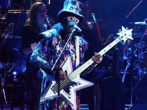 Musician Bootsy Collins performs onstage during "VH1 Divas" 2012 at The Shrine Auditorium on December 16, 2012 in Los Angeles.