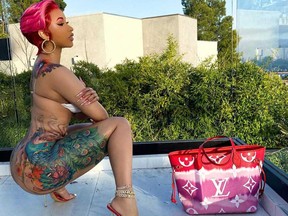 Cardi B shows off her new ink in this images posted on her Instagram.